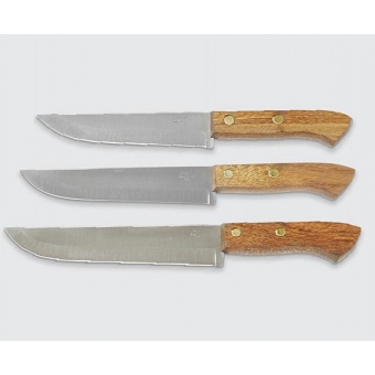 conjunto 3 Facas de Cozinha 6" 7" 8" polegadas inox