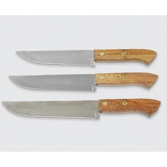conjunto 3 Facas de Cozinha 6″ 7″ 8″ polegadas inox