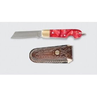 Canivete Z1 Médio Vermelho inox -  633 + Bainha - 702