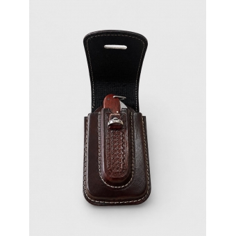 Bainha Capinha de Celular em Couro + Canivete Zebu 610 Inox