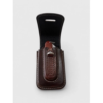 Bainha Capinha de Celular em Couro + Canivete Zebu 610 Inox
