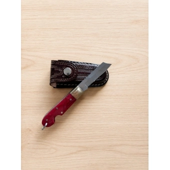 Canivete Z1 Médio Vermelho inox -  633 + Bainha - 702