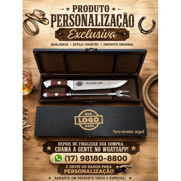 Conjunto Churrasco 2 Peças - 405 PERSONALIZADO