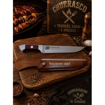 Faca P/ Churrasco CH3 - 503 + bainha PERSONALIZADO