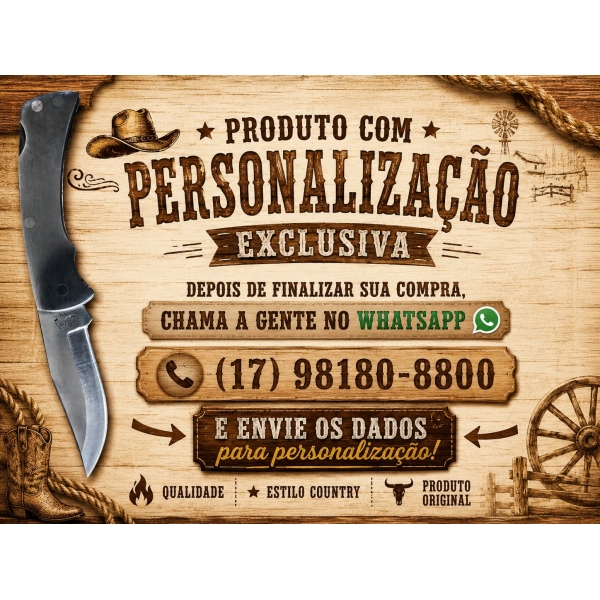 302 - CANIVETE TR INOX médio PERSONALIZADO