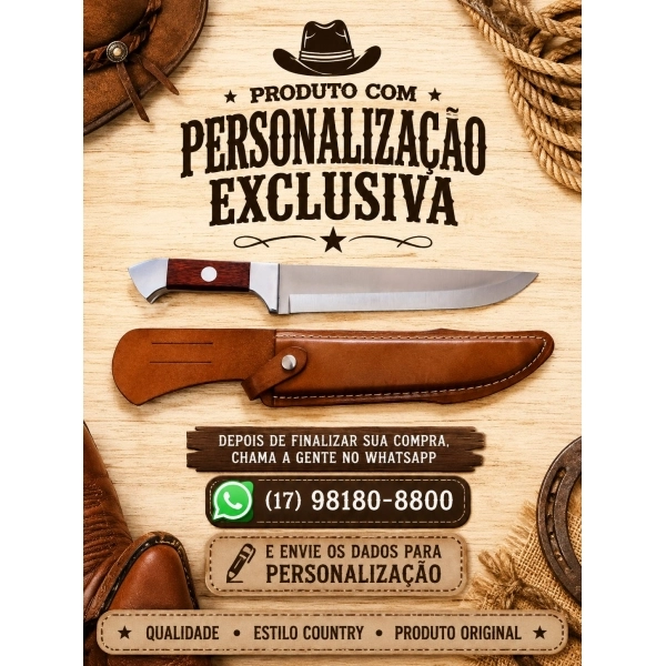 Faca P/ Churrasco CH3 - 503 + bainha PERSONALIZADO